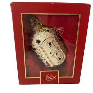 Lenox 2023 Annual Ornament Ivory Porcelain Gold Accents & Cutouts Christmas 5.7"